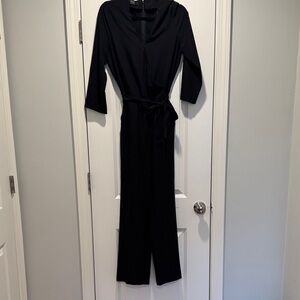 Elegant Black Jumpsuit with Tie Waist